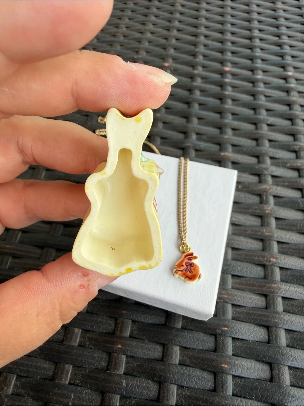 Vintage Kids Bunny Jewelry Set - Earrings, Pin, Necklace
